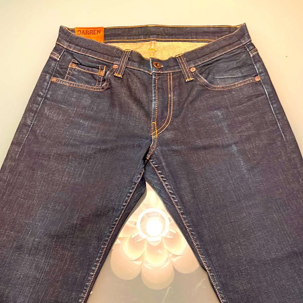 J Brand Darren Straight Fit Jeans 30 W Dark Indigo Hemmed to approx 33”